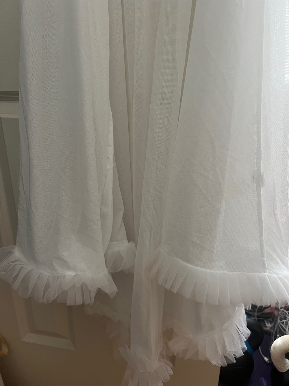 Women’s Sheer Ruffle Bridal Robe - Picture 6 of 6